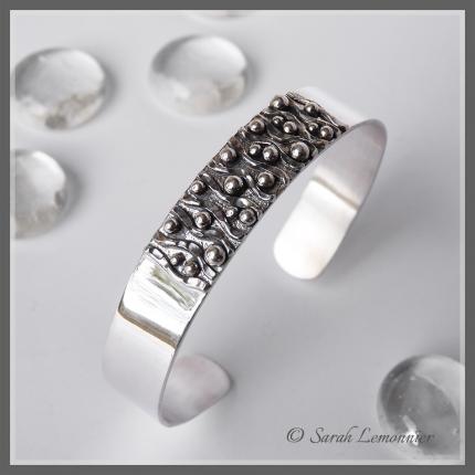 Bracelet artisanal en fil et perle d argent